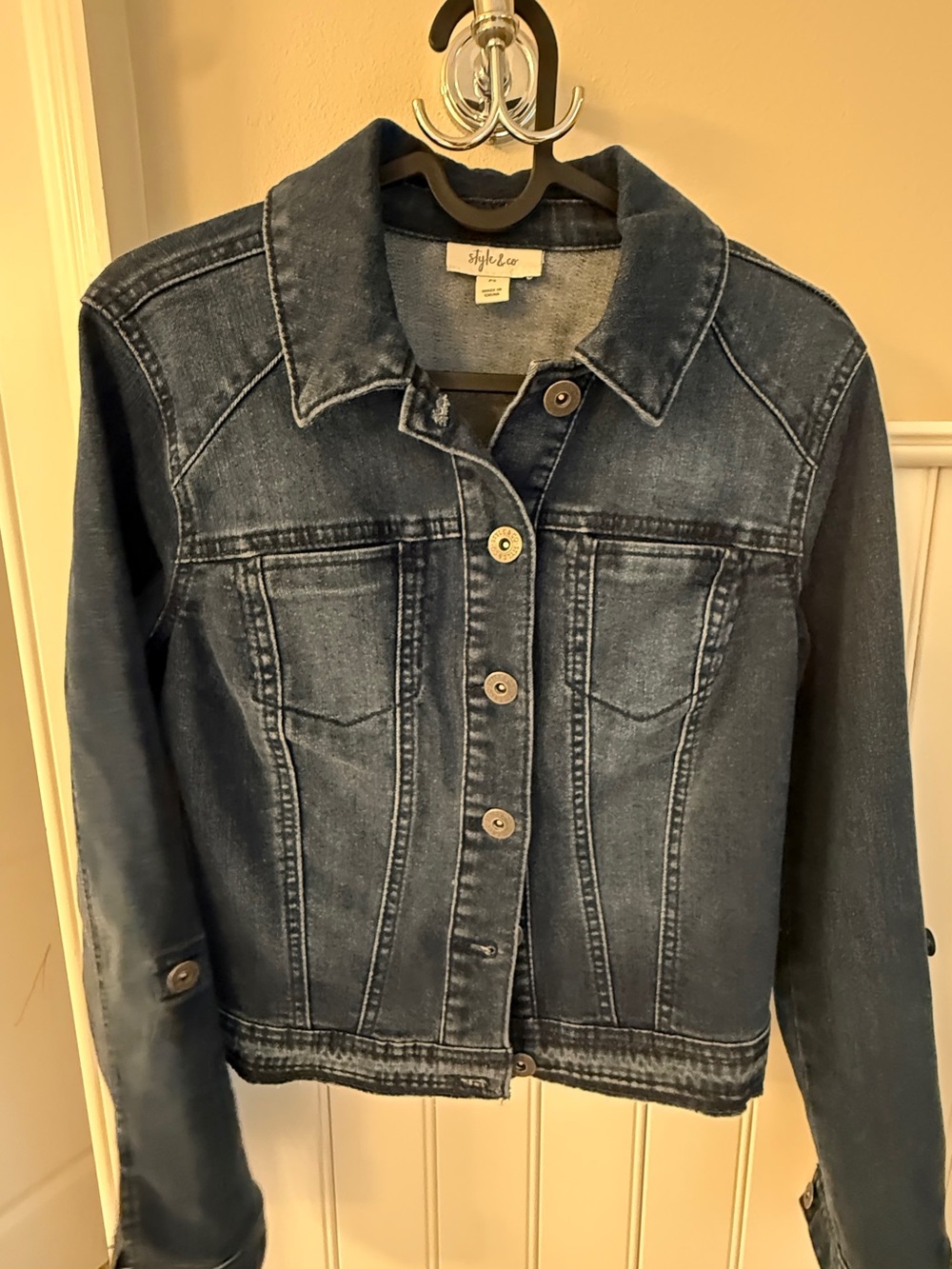 Style & Co. Women's Indigo Blue Denim Jacket